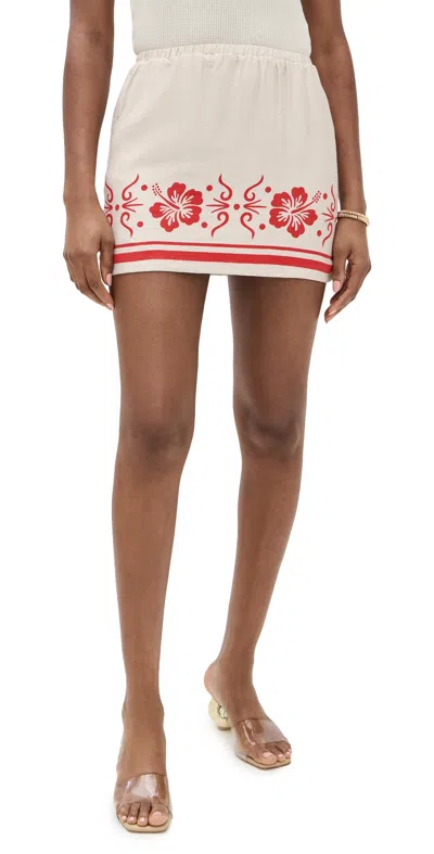 Seven Wonders Isla Miniskirt Isla Print Sand/red
