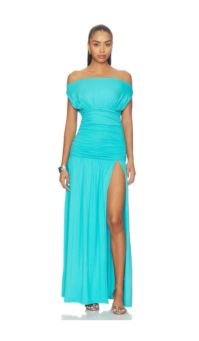 Seven Wonders Iva Off Shoulder Maxi Dress In Blue