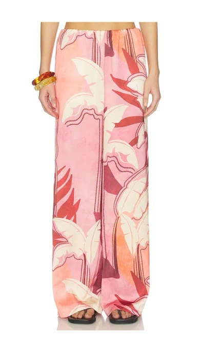 Seven Wonders Kaeli Elasticated Palazzo Pant In Pink