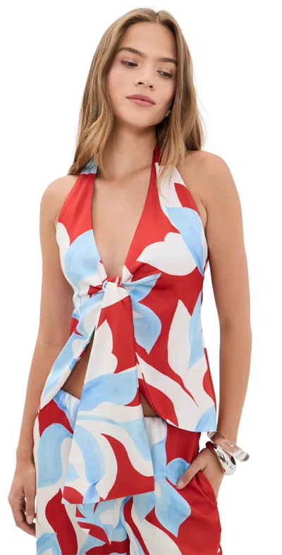 Seven Wonders Kaeli Halter Top Amoree Red In Multi