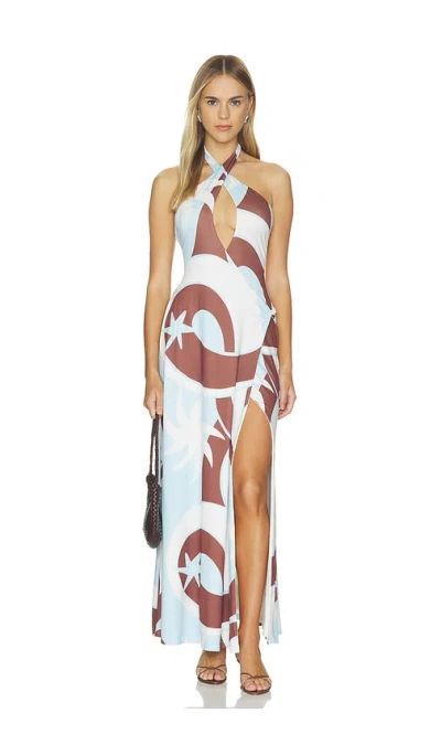 Seven Wonders Kamilla Keyhole Twist Maxi Dress In Multi