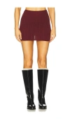 Seven Wonders Katarina Knit Mini Skirt Black Cherry In Burgundy