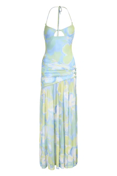 Seven Wonders Kiki High Slit Maxi Dress Lana Green In Multi