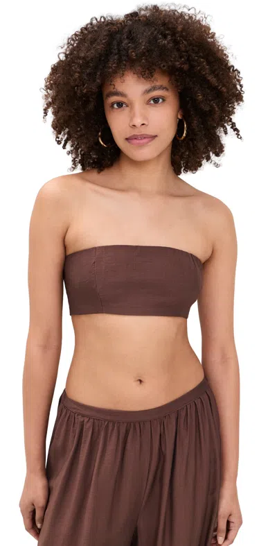 Seven Wonders Klea Strapless Top Chocolate In Brown