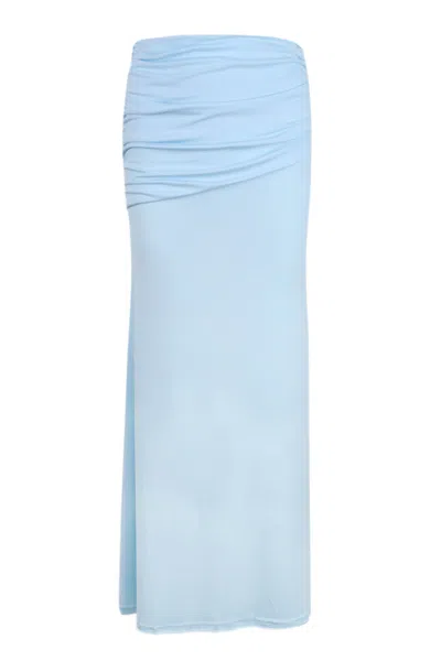 Seven Wonders Malani Ruched Maxi Skirt Blue