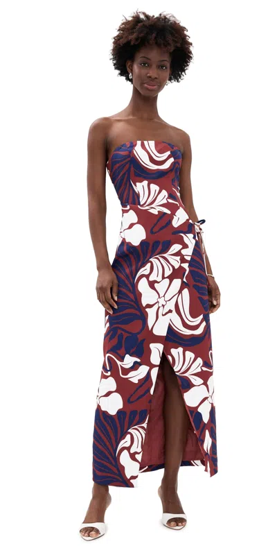 Seven Wonders Marta Maxi Dress Azure Print Red/navy In Multi