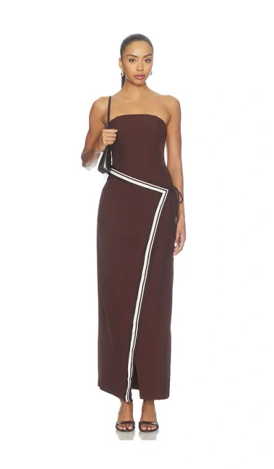 Seven Wonders Marta Strapless Maxi Dress In Brown