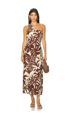 Seven Wonders Matelo Midi Dress Matelo Print In Brown