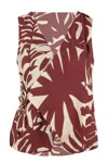 Seven Wonders Matelo Vest -matelo Print In Burgundy