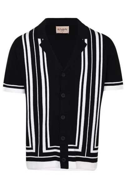Seven Wonders Men Levon Short Sleeve Knit Top Black/white