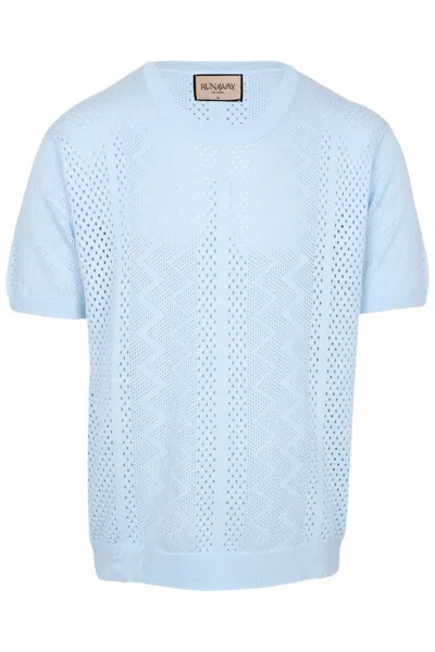 Seven Wonders Men Sander Short Sleeve Knit Top Sky Blue