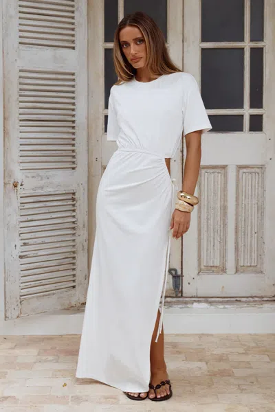 Seven Wonders Mona Cut Out Maxi Dress White In Multi
