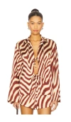 Seven Wonders Montie Tie Front Sleeved Shirt In Red