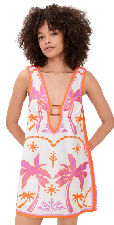 Seven Wonders Narla Mini Dress Cabanna Pink In White