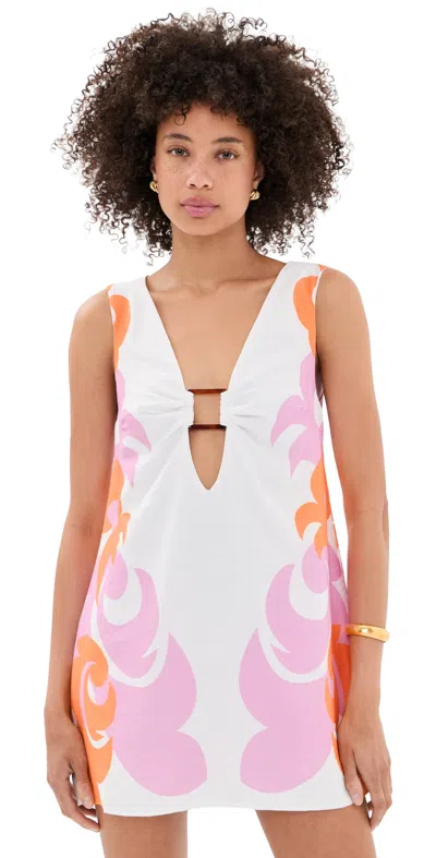 Seven Wonders Narla Mini Dress Molly Pink/orange In White