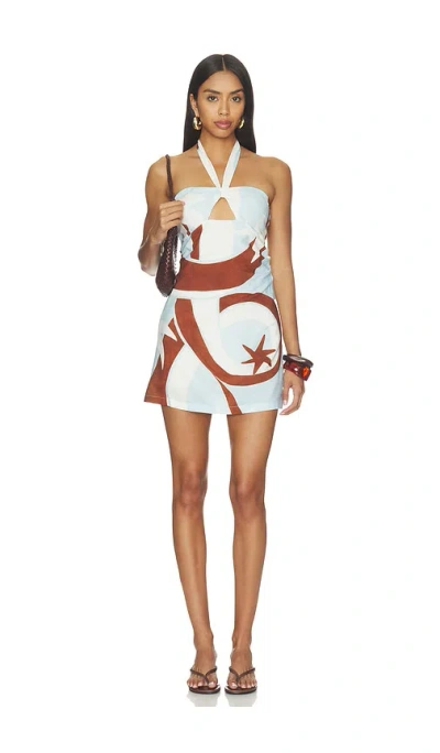 Seven Wonders Rihanna Knot Halter Mini Dress In White
