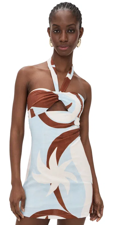 Seven Wonders Rihanna Knot Mini Dress Rina Blue