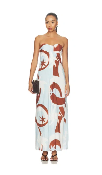 Seven Wonders Rihanna Strapless Maxi Dress In Multi