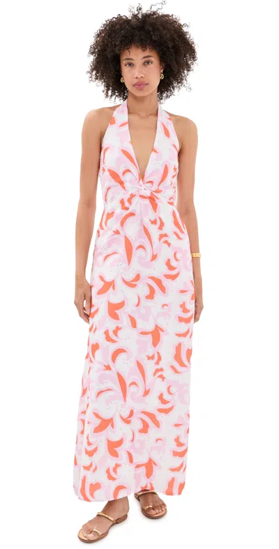 Seven Wonders Saga Maxi Dress Molly Pink/orange In White