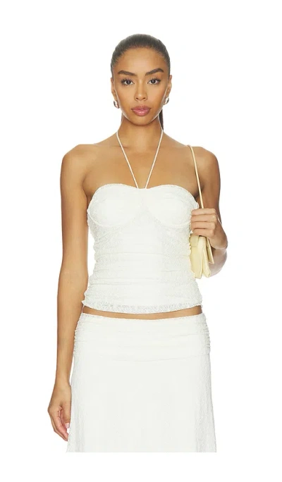 Seven Wonders Samirah Halter Lace Top In White