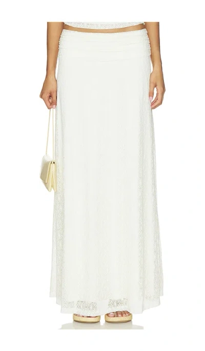 Seven Wonders Samirah Low Waisted Lace Maxi Skirt In White
