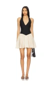 Seven Wonders Sammi Mini Dress In 黑色&奶油色