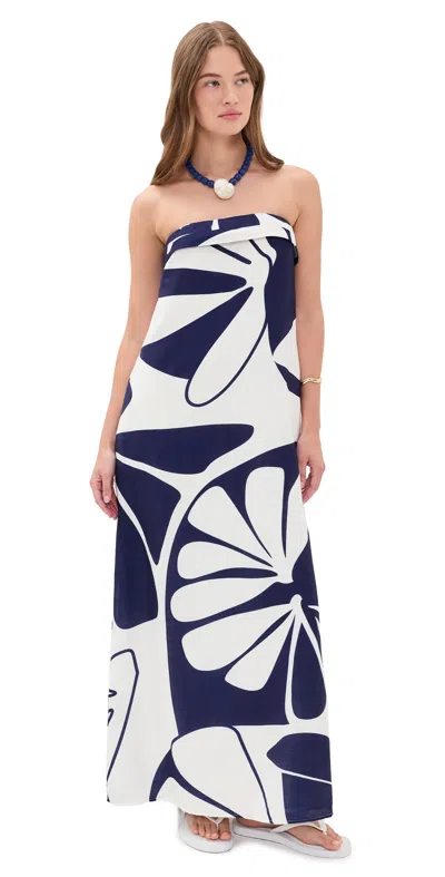 Seven Wonders Saphira Maxi Dress Sandy Navy/white In Blue