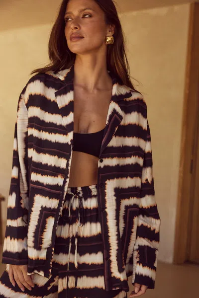 Seven Wonders Sola Shirt Noria Print In Brown