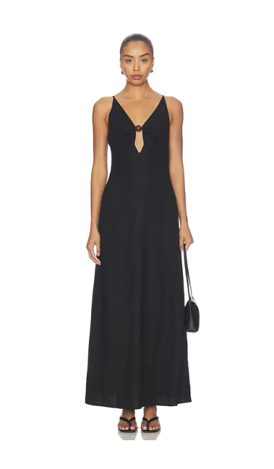 Seven Wonders Unity Low Plunge Maxi Dress In Black