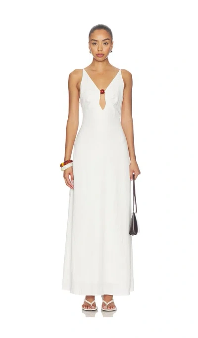 Seven Wonders Unity Low Plunge Maxi Dress In White