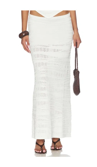 Seven Wonders Wrenley Knit Maxi Skirt In White