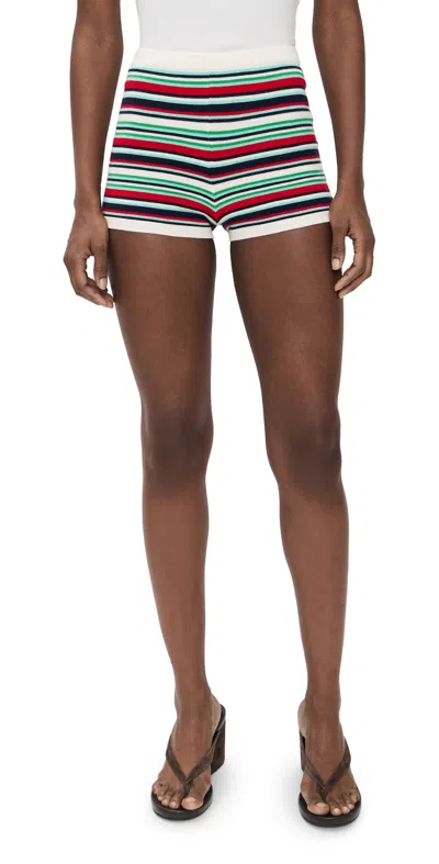 Seven Wonders Xyla Low Waist Knit Hot Shorts Xyla Stripe In Multi