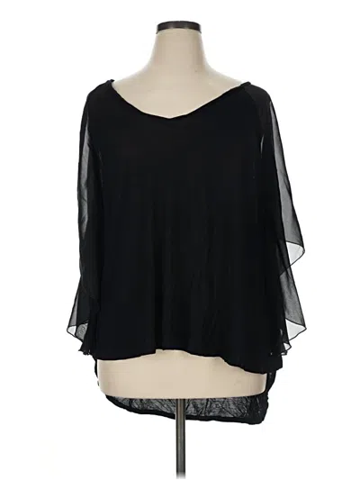 Pre-owned Seven7 3/4 Sleeve Blouse In Black