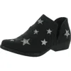 Seven7 Austin Womens Faux Leather Slip On Shooties In Black