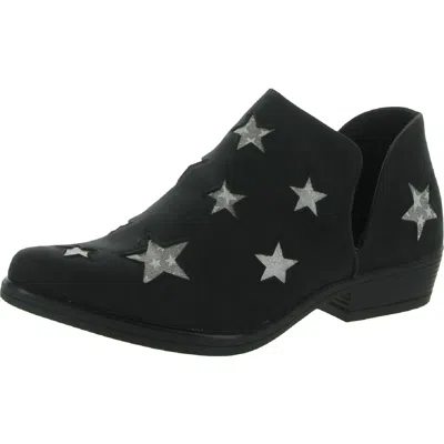 Seven7 Austin Womens Faux Leather Slip On Shooties In Black
