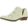 Seven7 Austin Womens Faux Leather Slip On Shooties In White