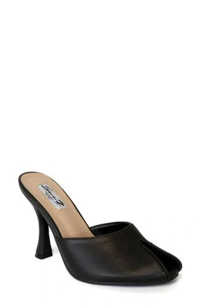 Seven7 Azure Peep Toe Slide Sandal In Black