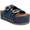 Seven7 Camila Platform Sandal In Blue