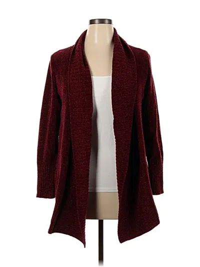 Pre-owned Seven7 Cardigan Sweater In Burgundy