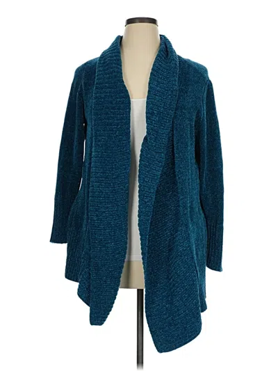 Pre-owned Seven7 Cardigan Sweater In Teal