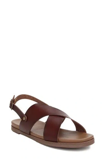 Seven7 Crisscross Slingback Sandal In Brown