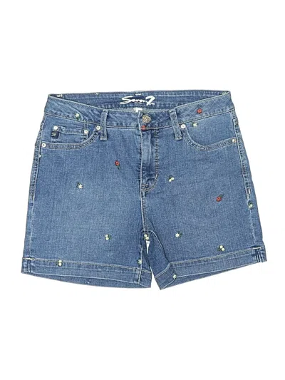 Pre-owned Seven7 Denim Shorts In Blue