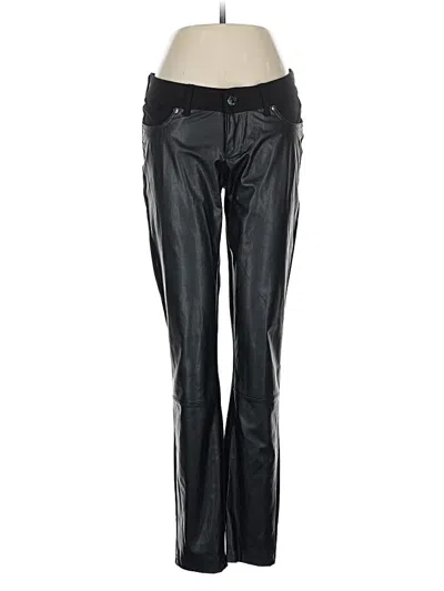 Pre-owned Seven7 Faux Leather Pants In Black