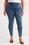 Seven7 High Waist Curvy Legging Jeans In Blue