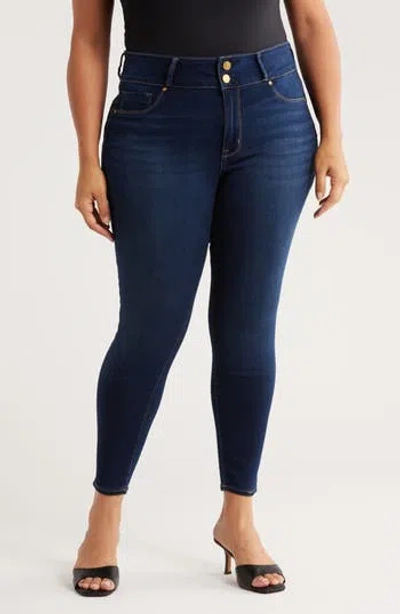 Seven7 High Waist Curvy Legging Jeans In Blue