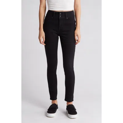 Seven7 High Waist Curvy Straight Leg Jeans In Black