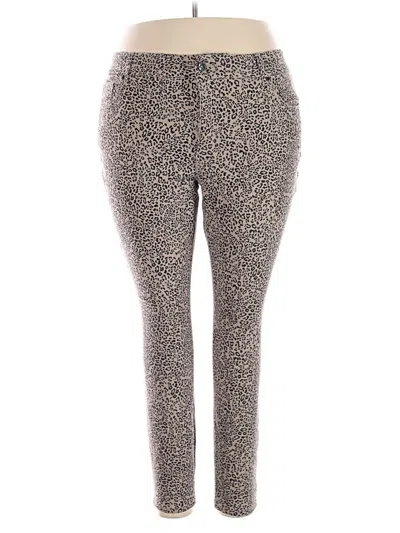 Pre-owned Seven7 Jeggings In Brown