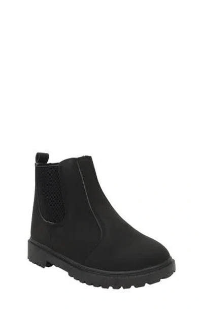 Seven7 Kids' Elastic Side Zip Faux Leather Bootie In Black