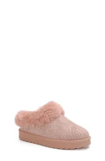 Seven7 Kids' Stone Fuzzy Faux Fur Slipper In Pink