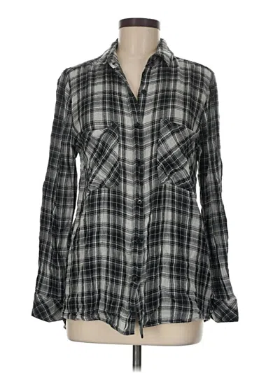 Pre-owned Seven7 Long Sleeve Button Down Shirt In Gray